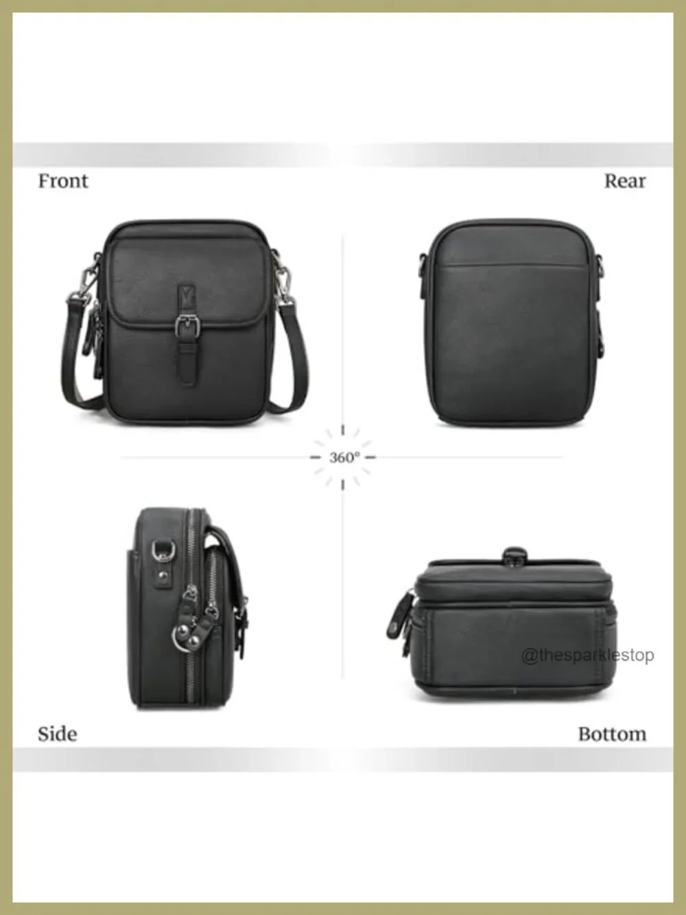 Leather Crossbody Bag for Women Anti Theft Messenger Purse RFID Small
